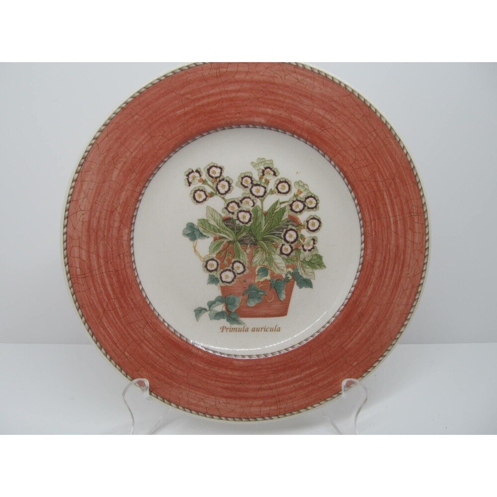 Wedgwood Queen's Ware England Sarah's Garden Primula Auricula Salad Plate 8" - Picture 8 of 14